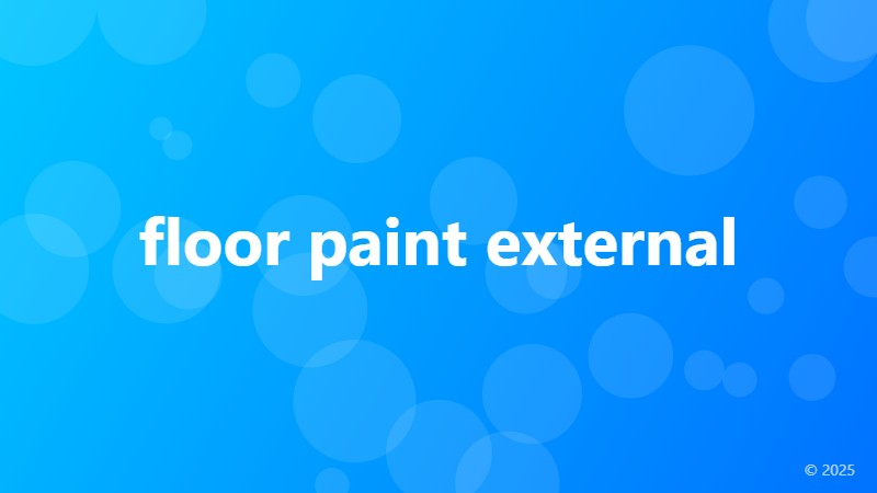 floor paint external