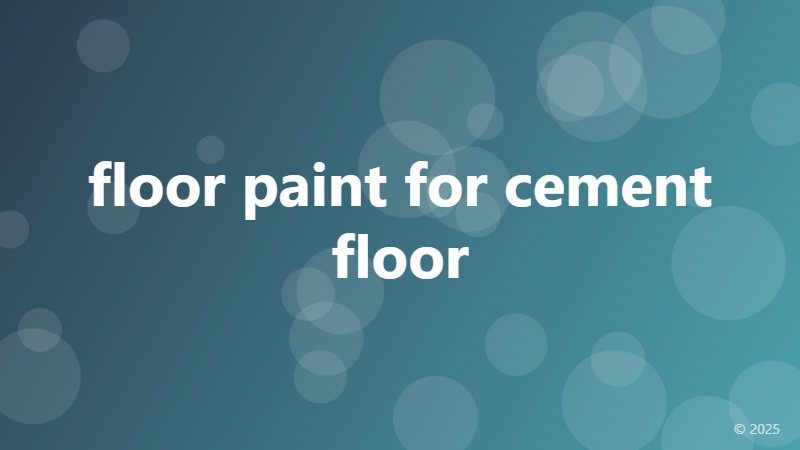 floor paint for cement floor