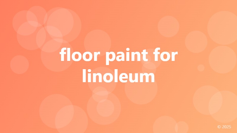 floor paint for linoleum