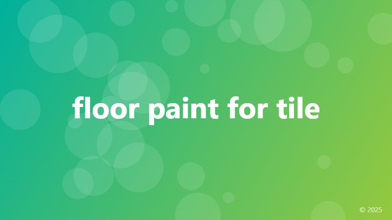 floor paint for tile