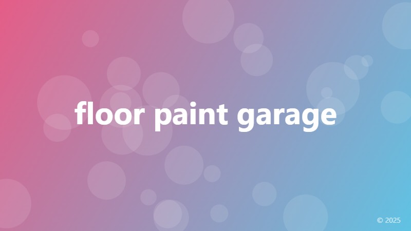 floor paint garage