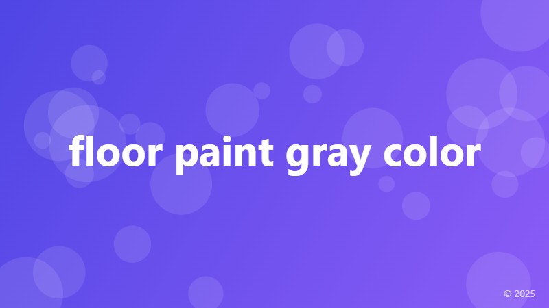 floor paint gray color