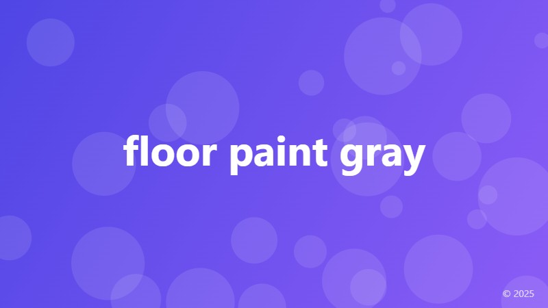 floor paint gray