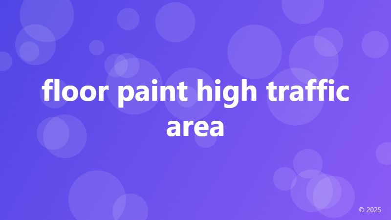 floor paint high traffic area