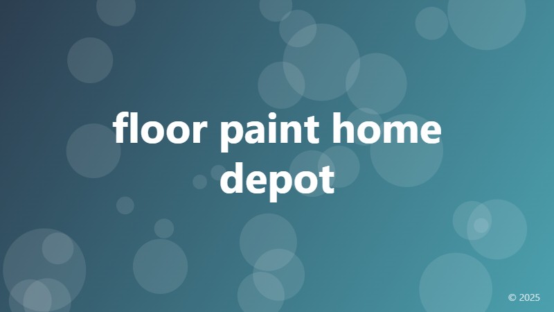 floor paint home depot