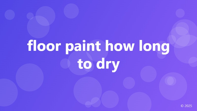 floor paint how long to dry