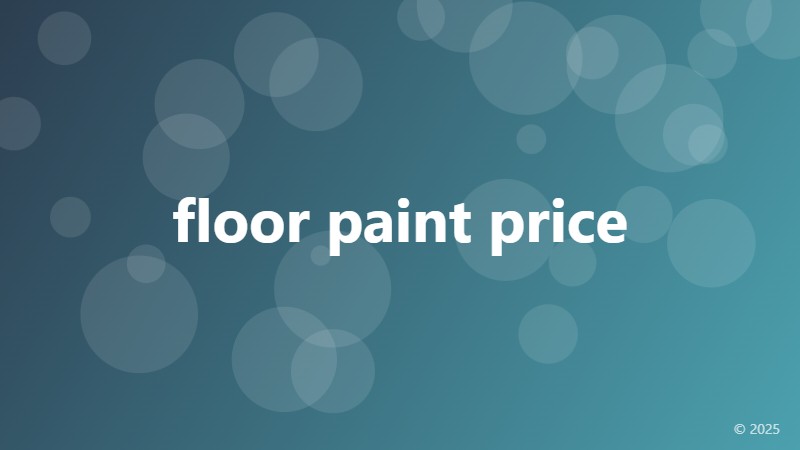 floor paint price