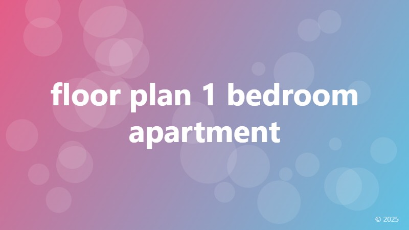 floor plan 1 bedroom apartment