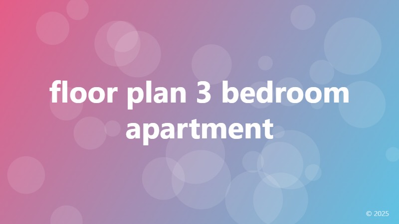 floor plan 3 bedroom apartment