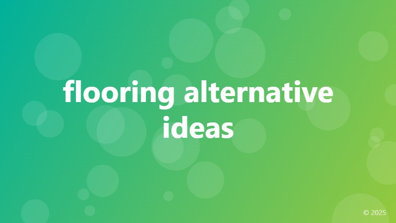 flooring alternative ideas