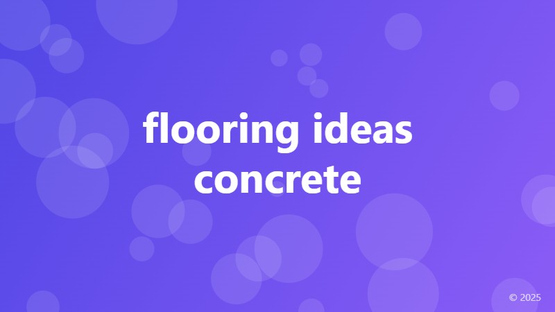 flooring ideas concrete