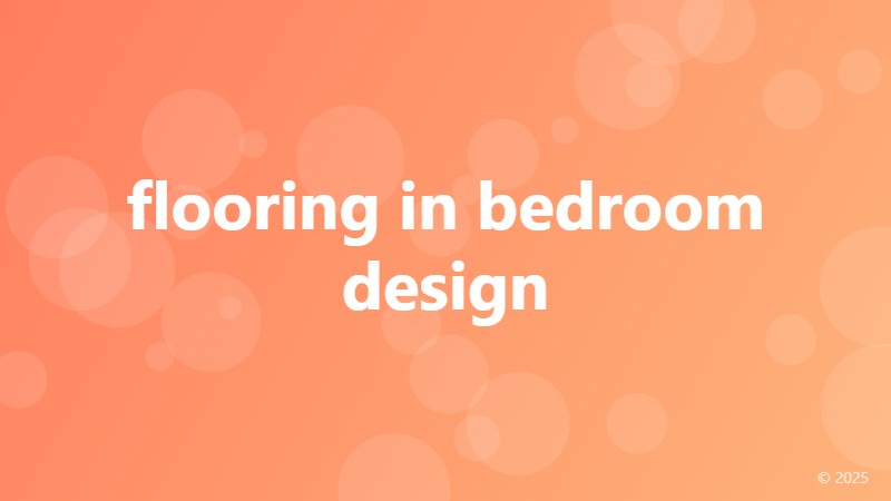 flooring in bedroom design