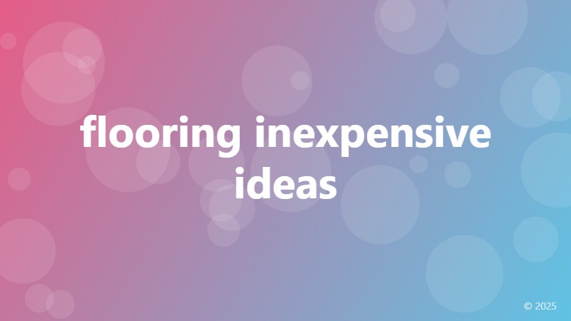 flooring inexpensive ideas