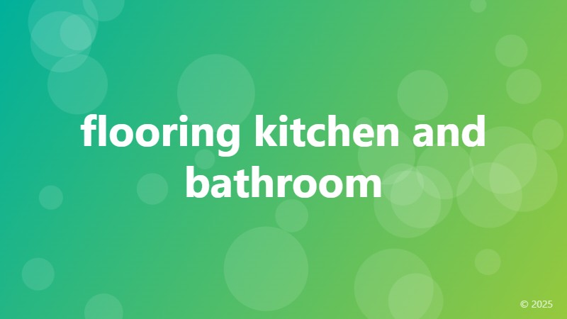 flooring kitchen and bathroom