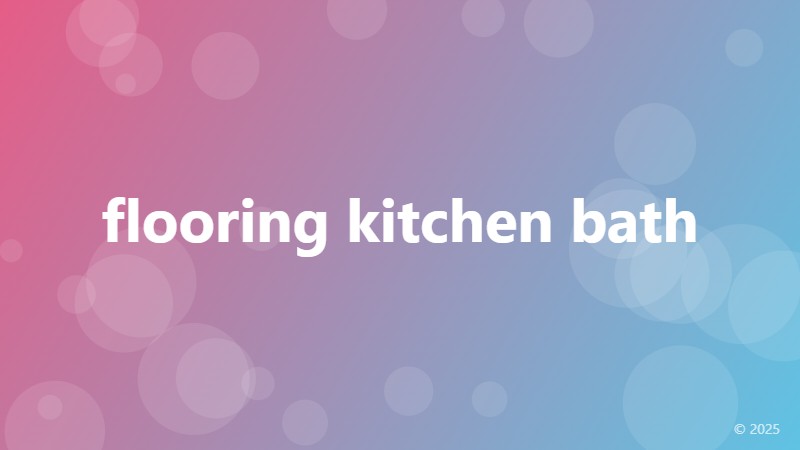 flooring kitchen bath