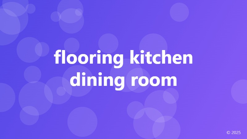 flooring kitchen dining room