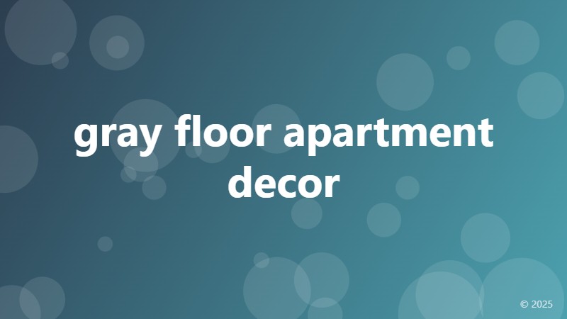 gray floor apartment decor