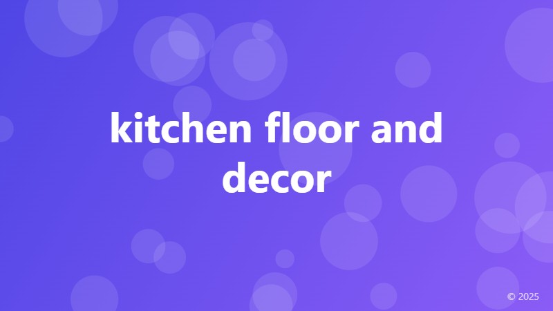 kitchen floor and decor