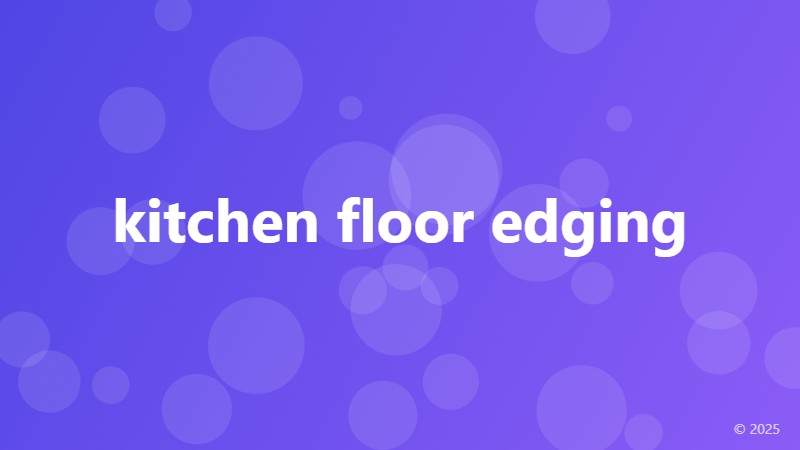 kitchen floor edging