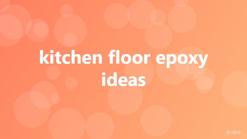 kitchen floor epoxy ideas