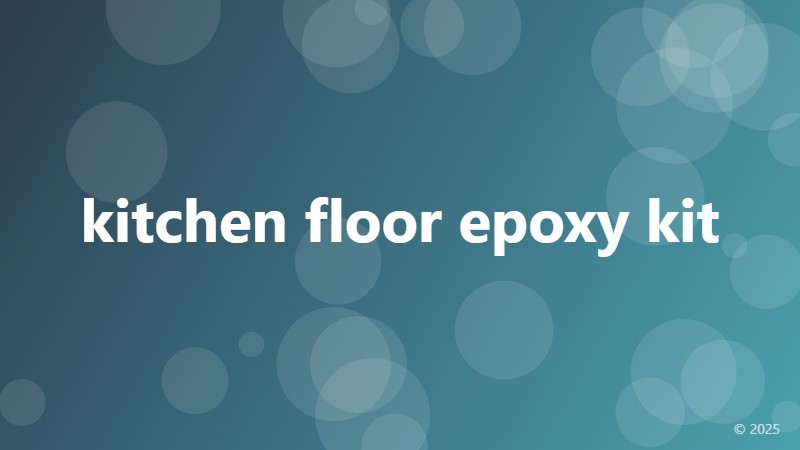 kitchen floor epoxy kit