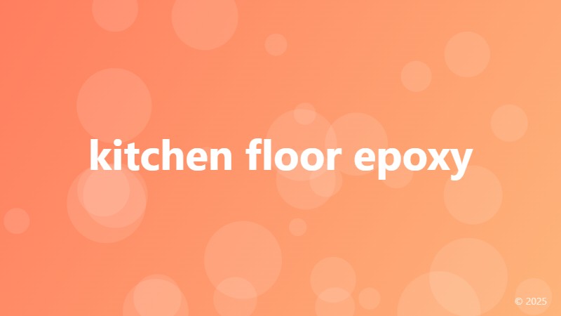 kitchen floor epoxy