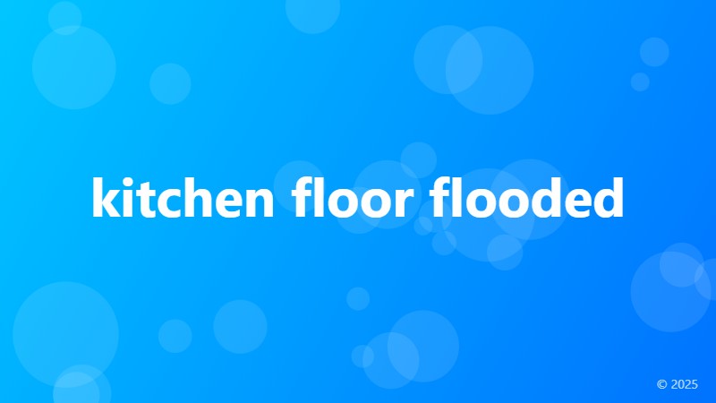 kitchen floor flooded