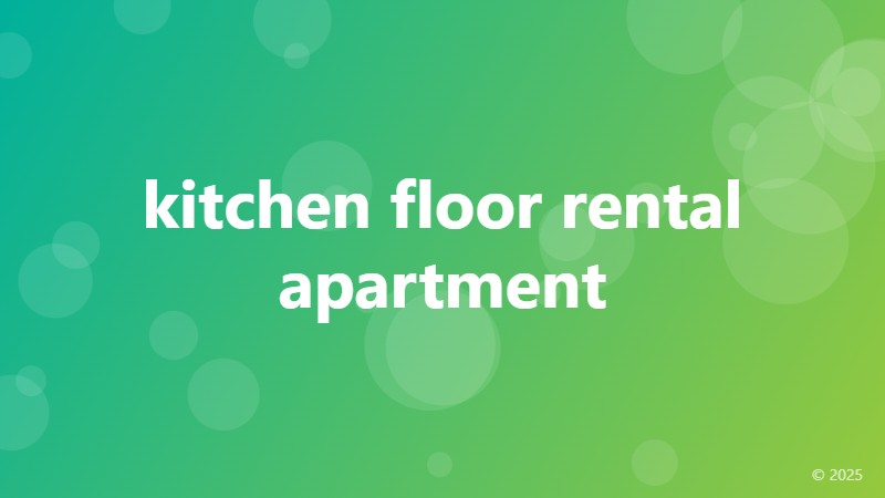 kitchen floor rental apartment