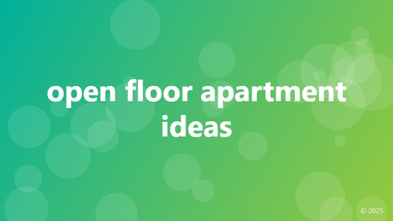 open floor apartment ideas