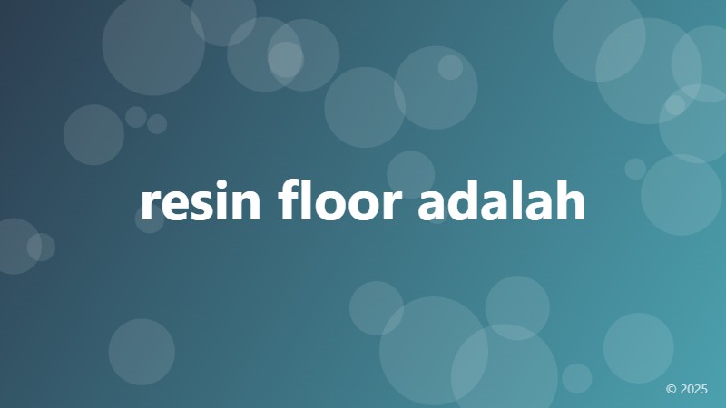resin floor adalah
