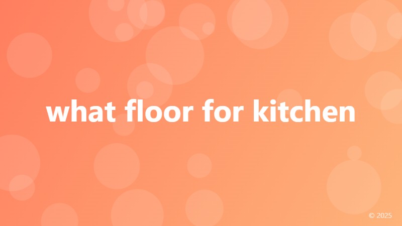 what floor for kitchen