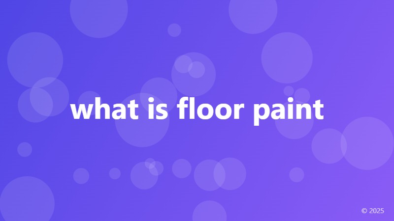 what is floor paint